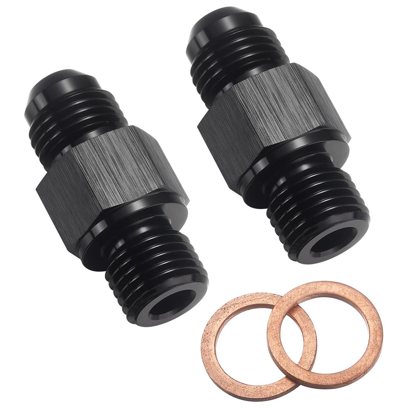 Podavelle 6AN Male Flare to 1/4 NPSM Transmission NPSM, Black