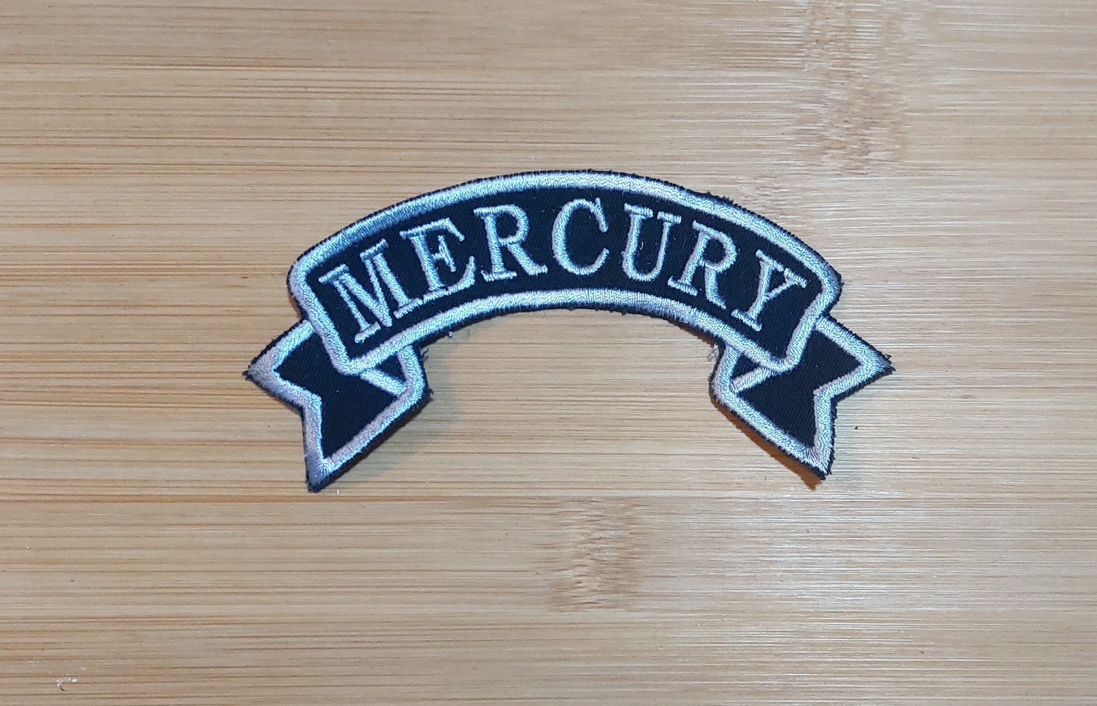 Mercury Silver Patch Patch 11x5cm Hot Rod Lowrider Muscle Cars, Ford