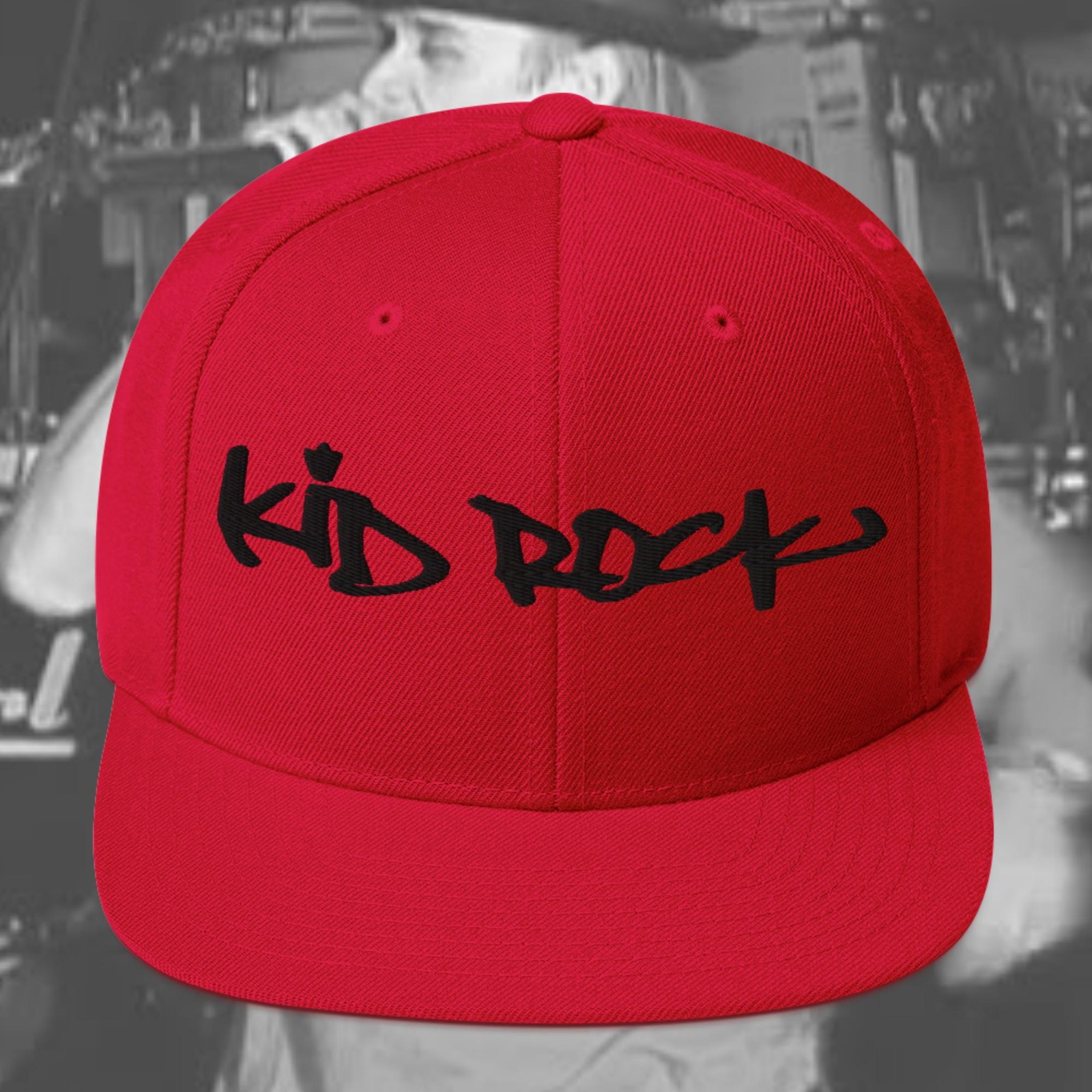 Kid Rock Snapback Hat Baseball Cap Embroidered Band Logo Red Country Rap Rock