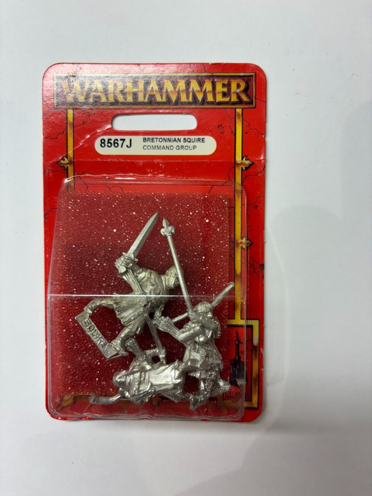 Warhammer fantasy Bretonnian SQUIRE COMMAND GROUP NIP Metal 8567J