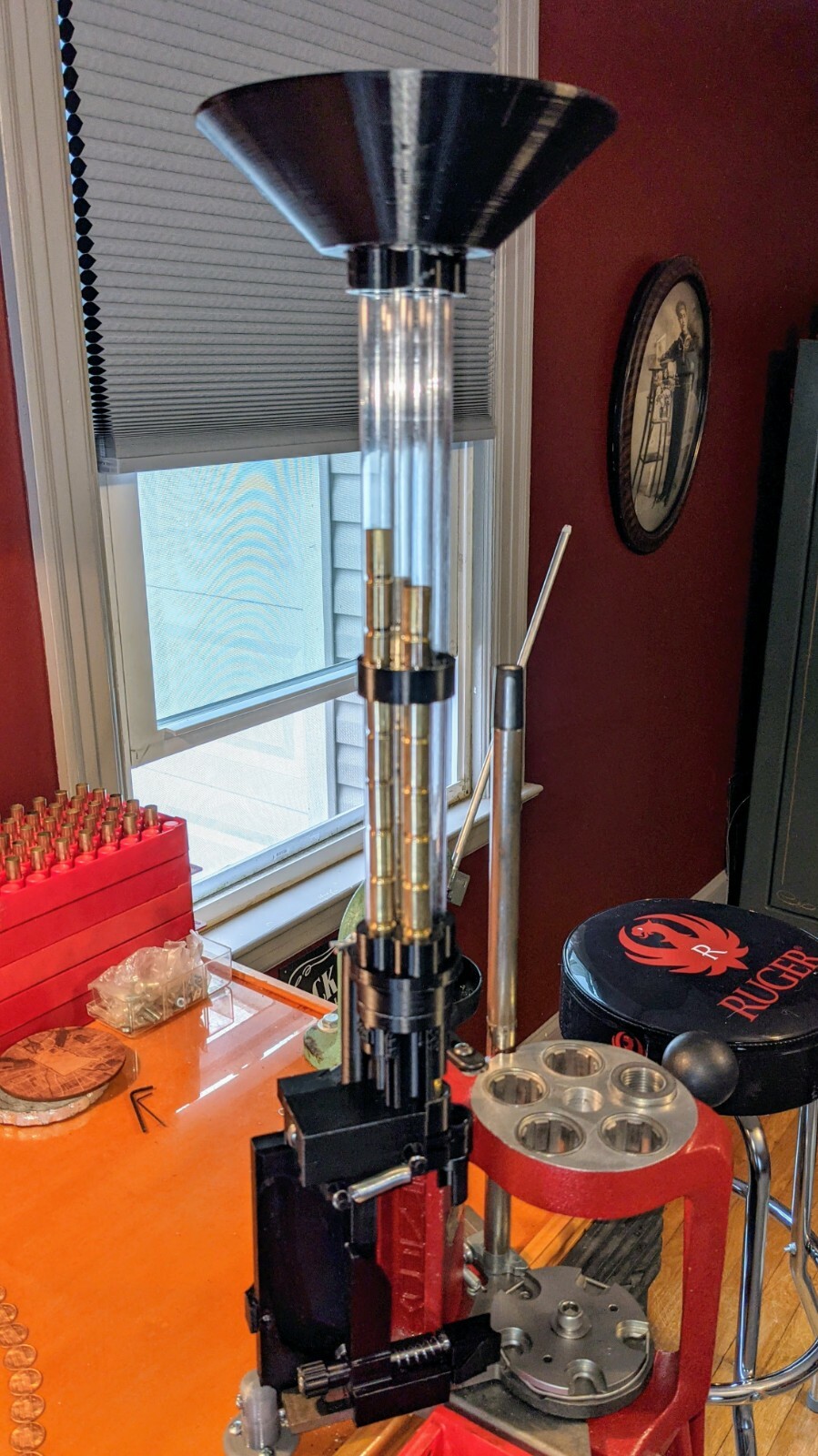 Hornady Lock N Load AP case feeder 3d printed black 