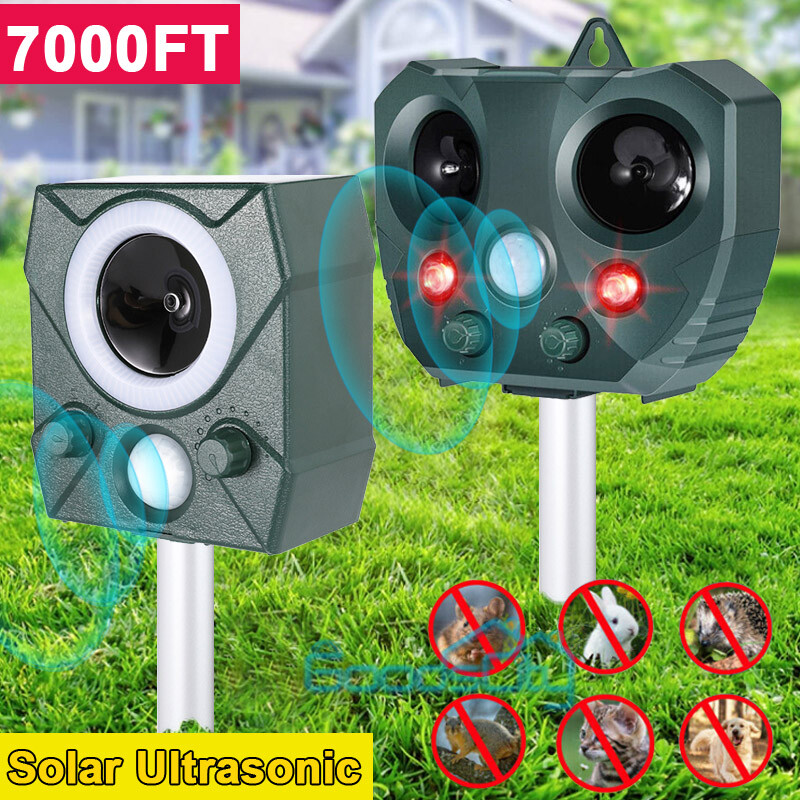 2024 Solar Ultrasonic PIR Motion Repeller Animal Pest Control Scarer Deterrent