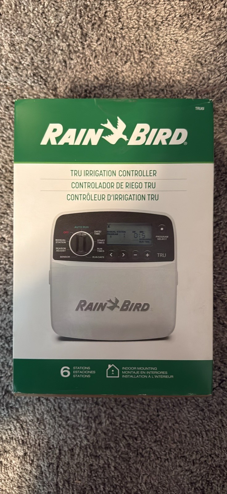 Rain Bird TRU61 TRU Irrigation Controller Indoor Mounting 6-Stations - New
