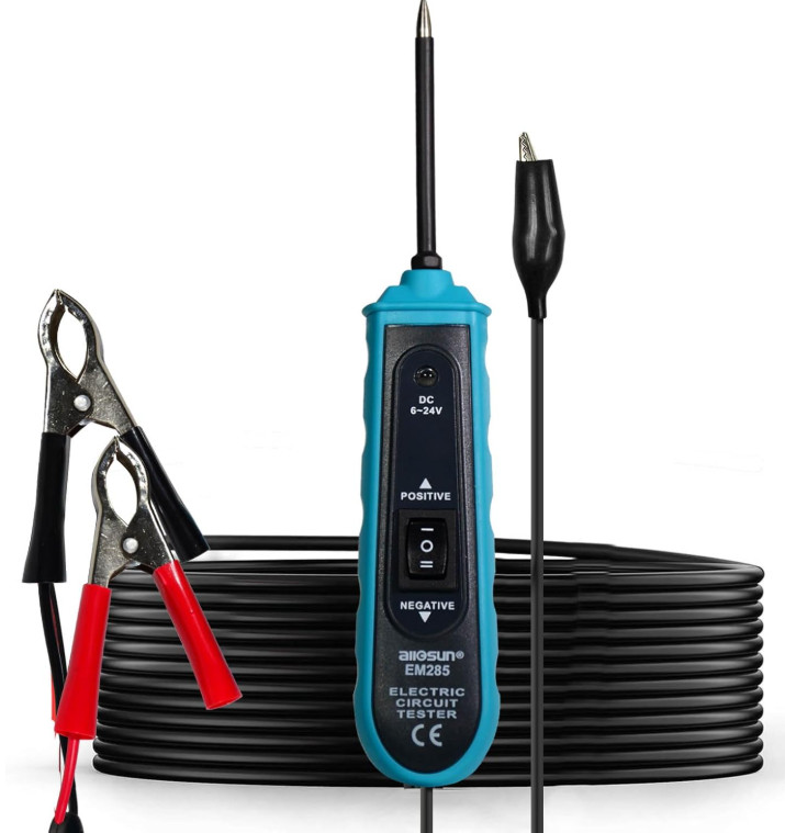 Probador De Circuitos Corriente Electrica DC Voltaje Automotriz 6-24V Con Luz US
