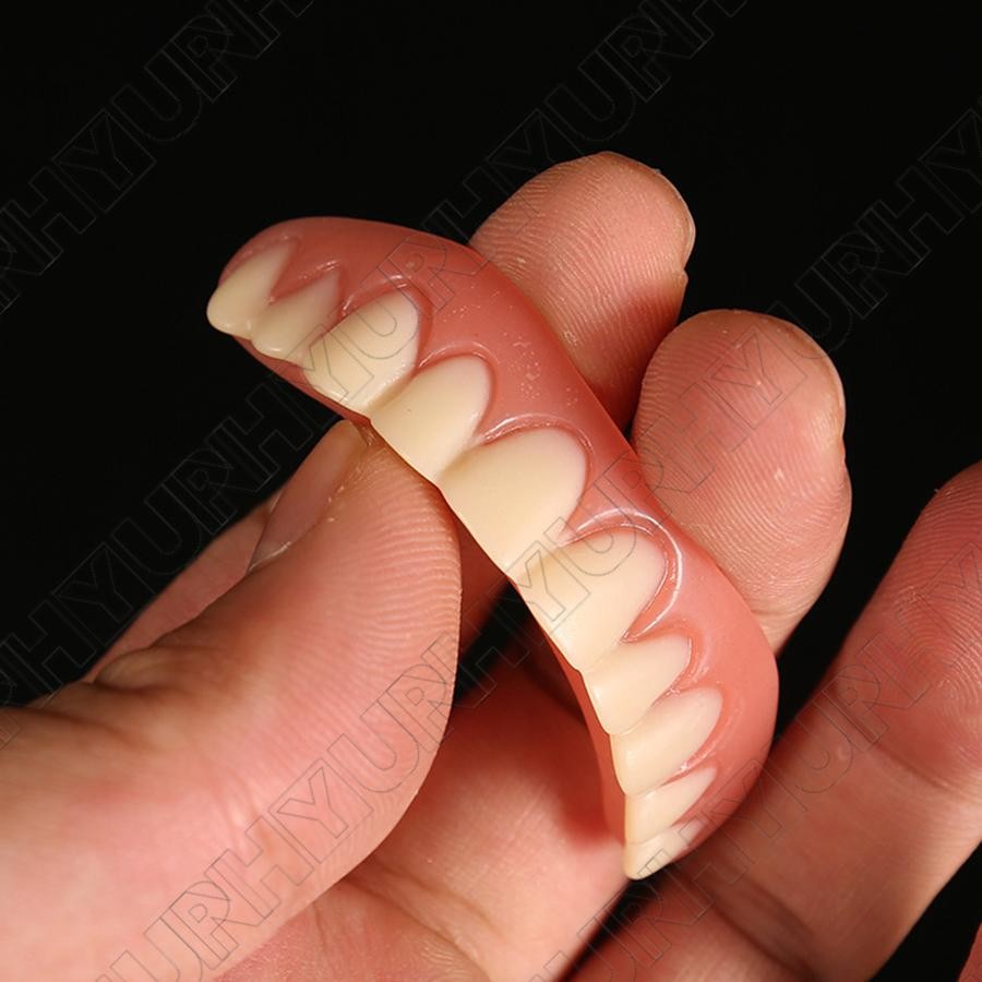Upper & Lower Silicone False Teeth Dental Veneers Dentures False Tooth