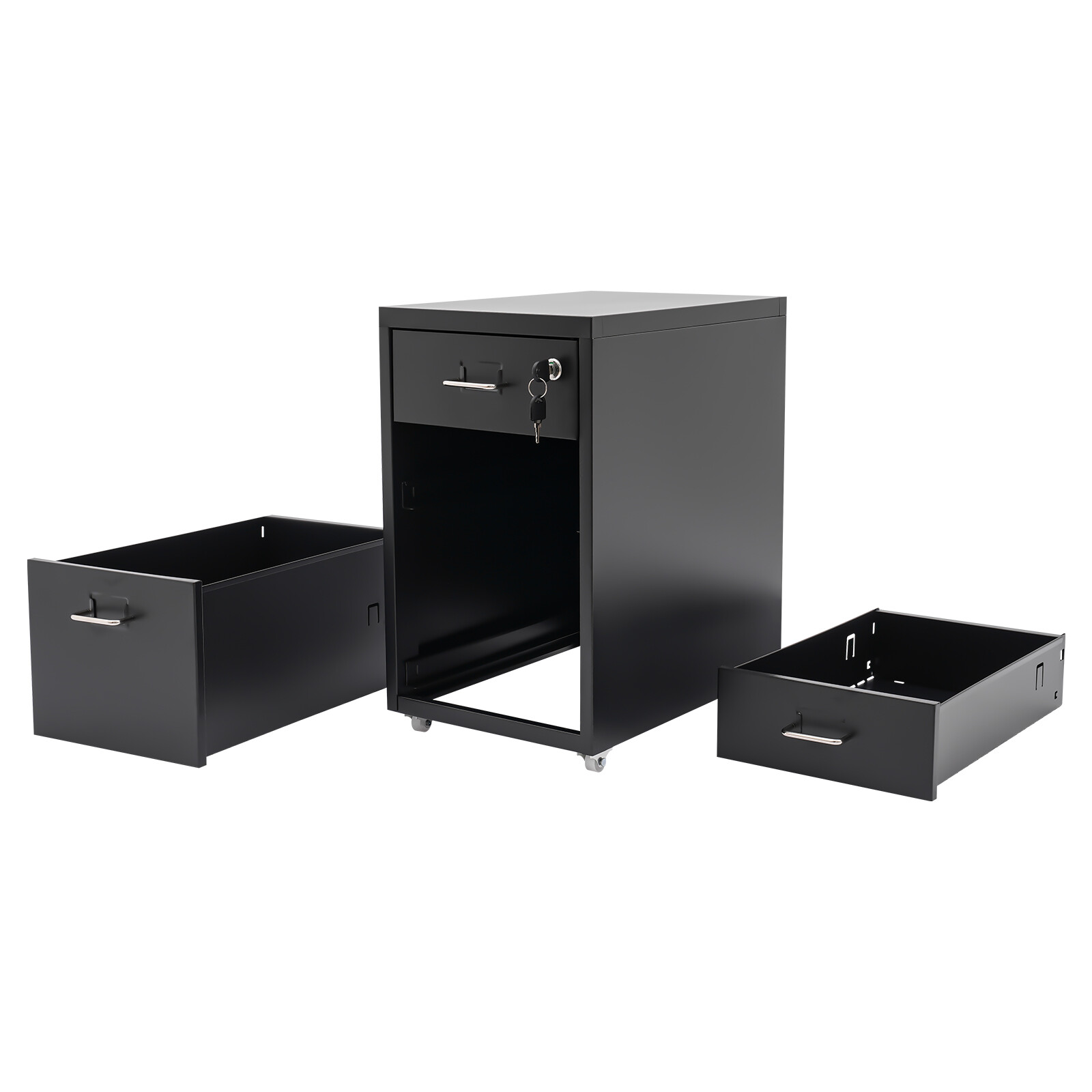 Mobile Filing Cabinet 3 Drawer Organizer Vertical File Cabinet Office Storage