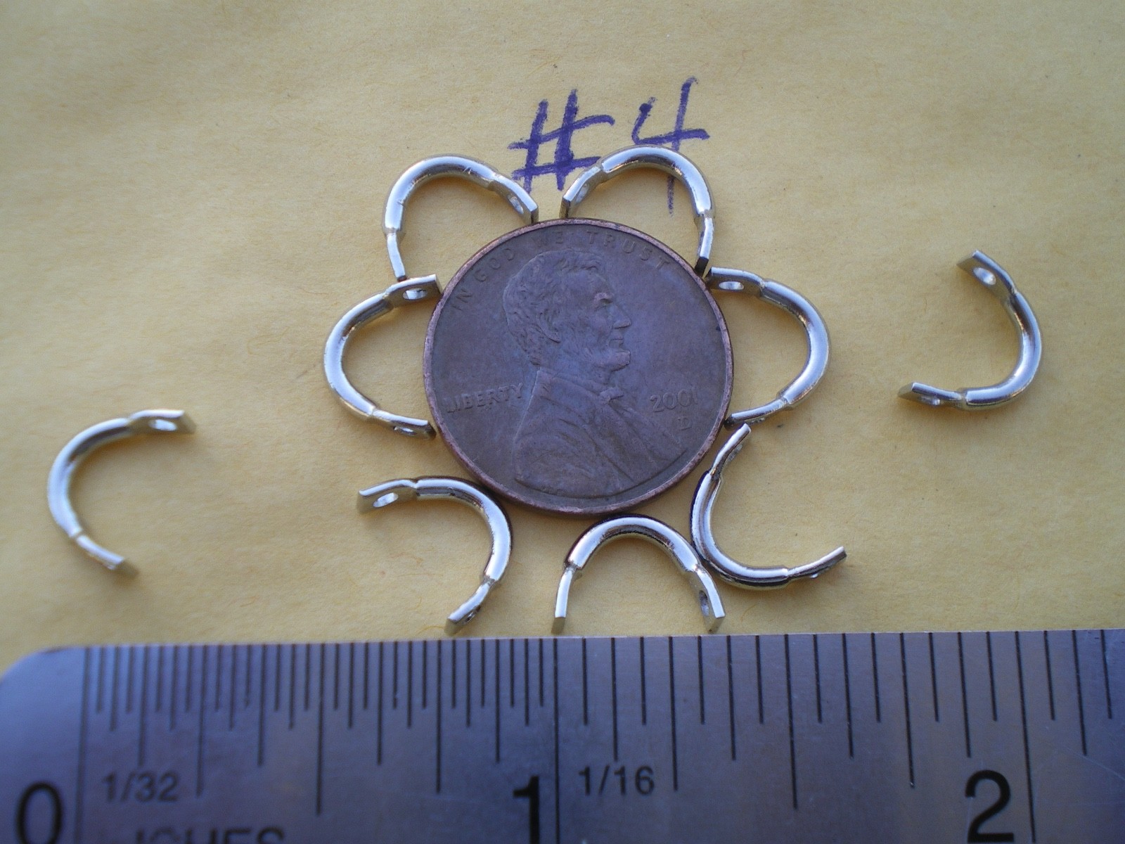 100 PCS. STAINLESS STEEL EASY SPIN CLEVISES SIZE #4, MAKE IN LINE SPINNERS