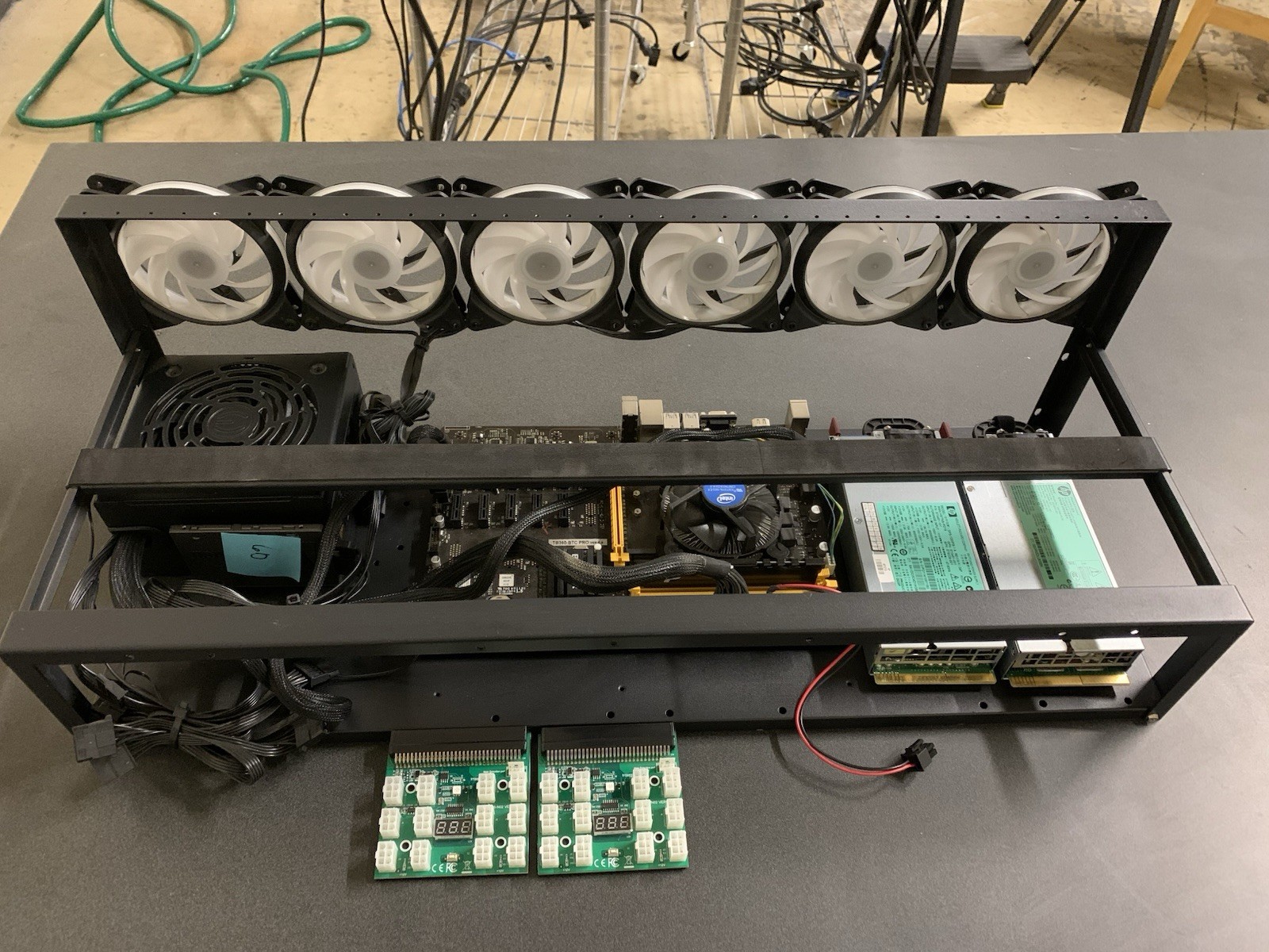 Crypto mining rig, 12 GPU Slot, TB 360-BTC Pro, Complete Set [NO GPUs]
