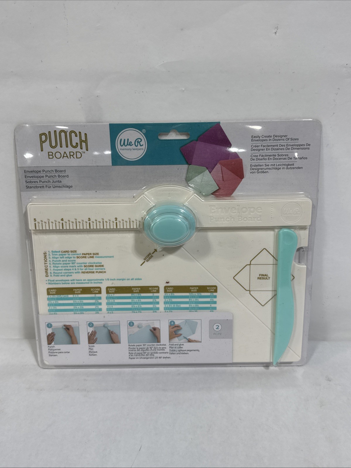We R Memory Keepers Envelope Punch Board New Sealed ShB