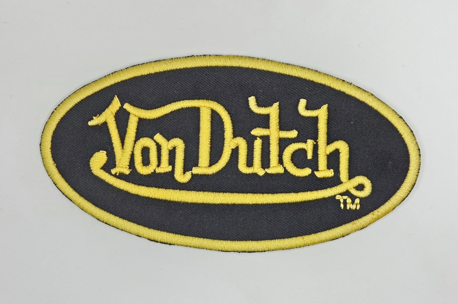 Von Dutch Patch Iron On Sew On Black And Yellow