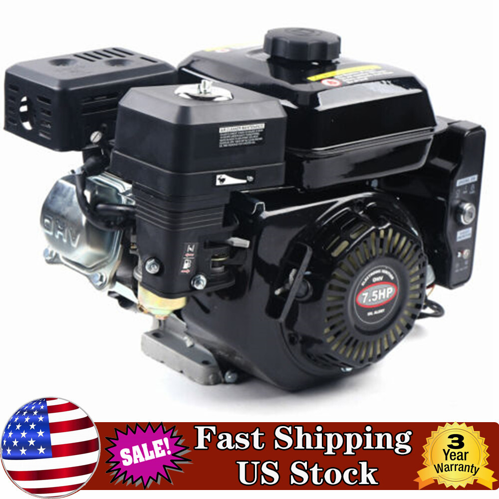 212cc  4-Stroke 7.5 HP Electric Start Horizontal Engine Go Kart Gas Engine Motor