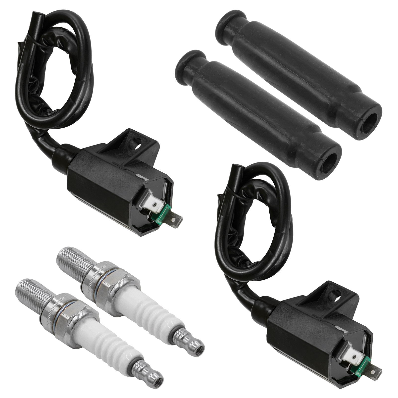 Ignition Coil w/Spark Plug & Cap for Kawasaki Prairie 650 KVF650 700 KVF700 4x4
