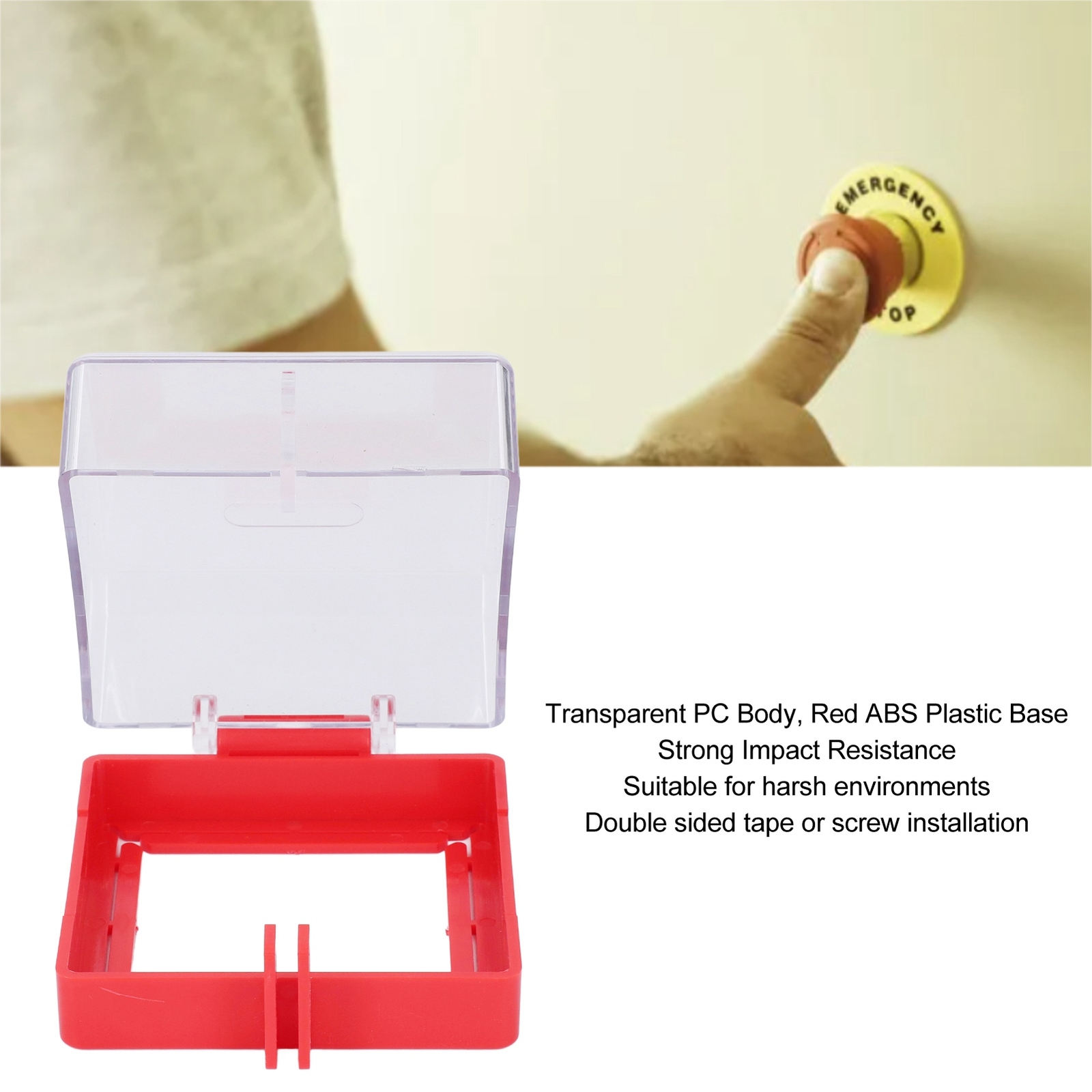 Emergency Stop Button Cover Push Button Switch Lockout Protector Case With Parts