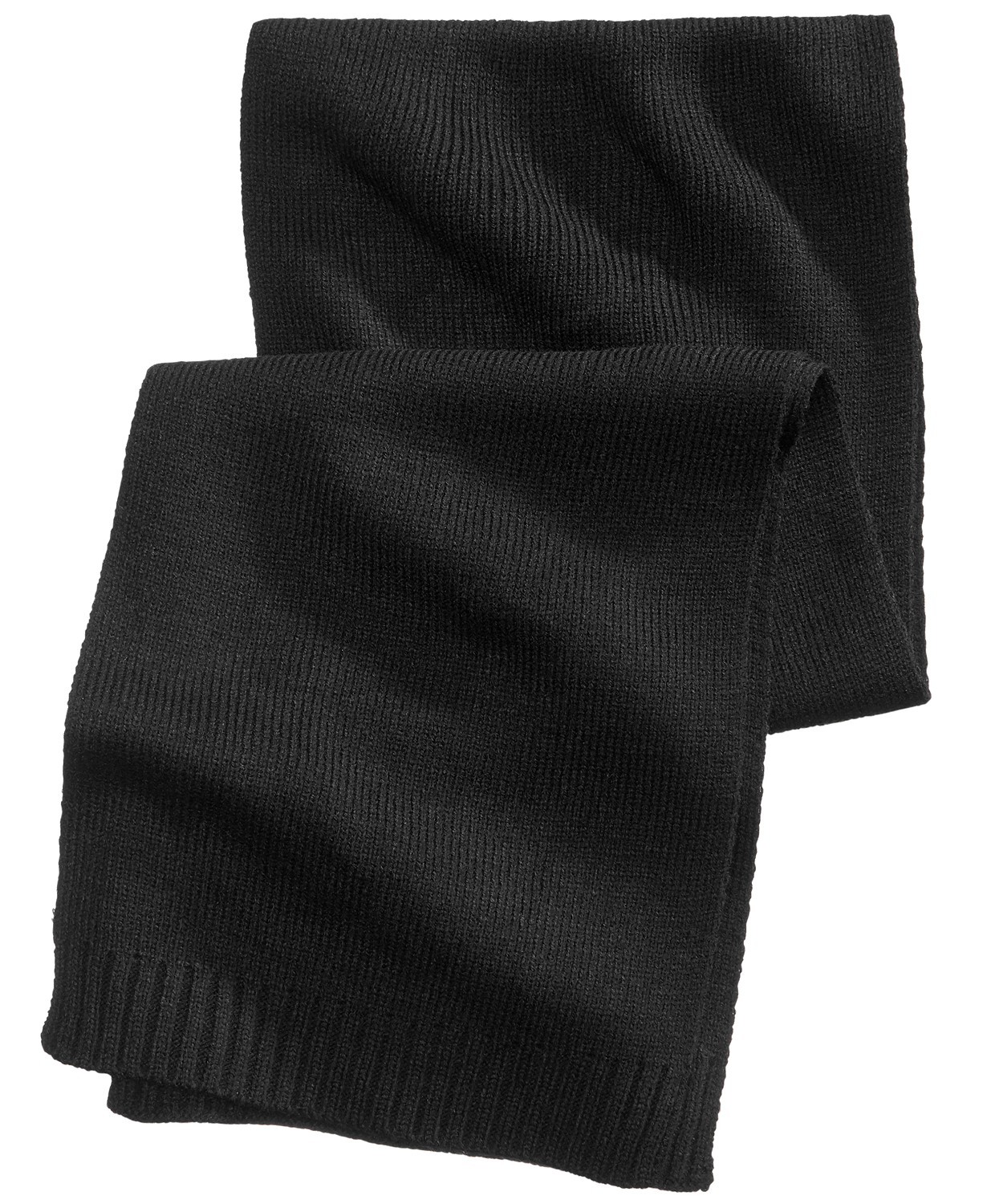 $125 Club Room Men'S Black Acrylic Winter Warm Shawl Muffler Neck Scarf