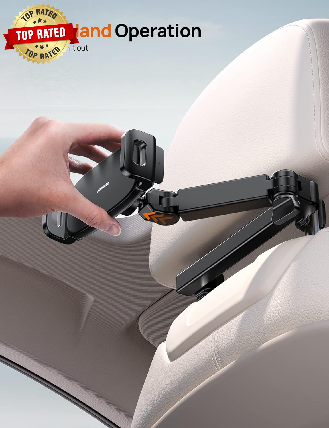 Ipad Holder Car Headrest - [Stretchable Arm] 2025 Adjustable Tablet Mount for Ca