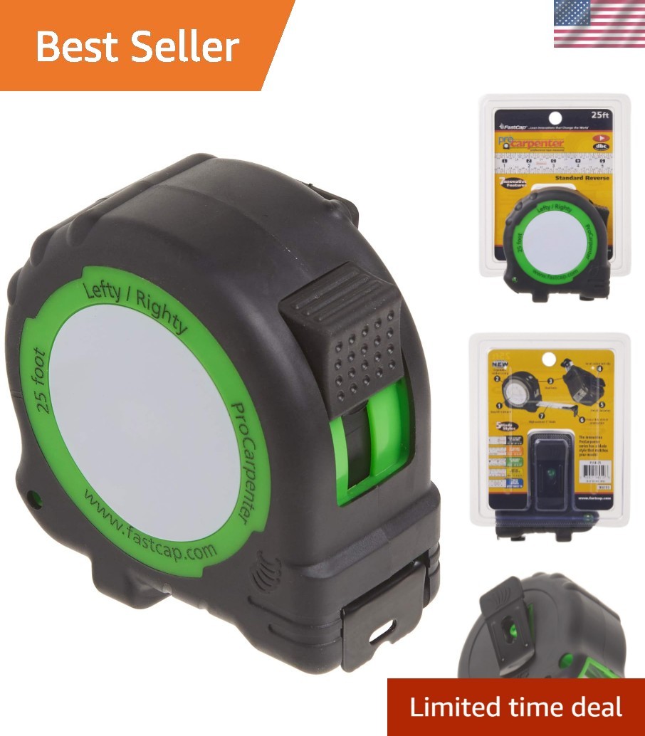 Versatile 25-Foot ProCarpenter Measuring Tape for Left & Right-Handed Users