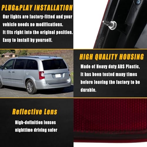 Tail Light Compatible With 2011-2016 Town & Country Rear Left Driver Side