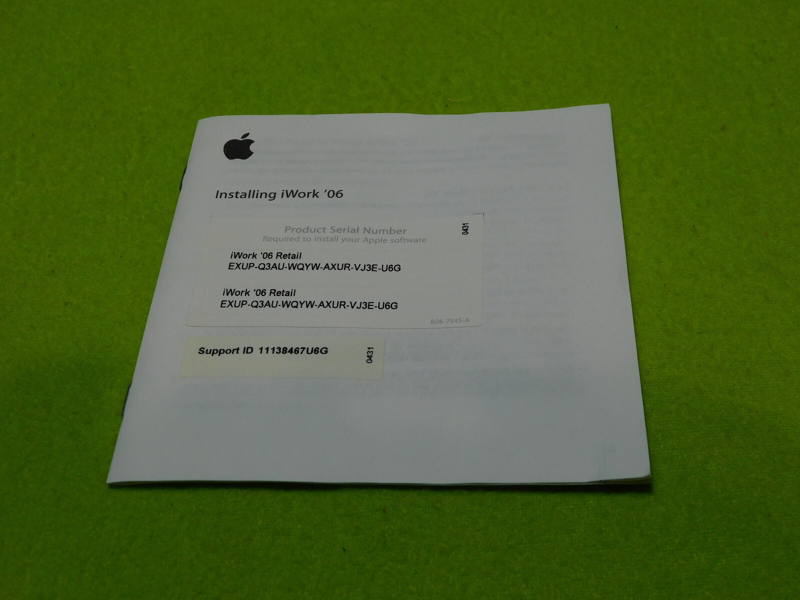iWork 06 CD Plus 2 Booklets and More, Includes Orig. Box and Codes. Untested