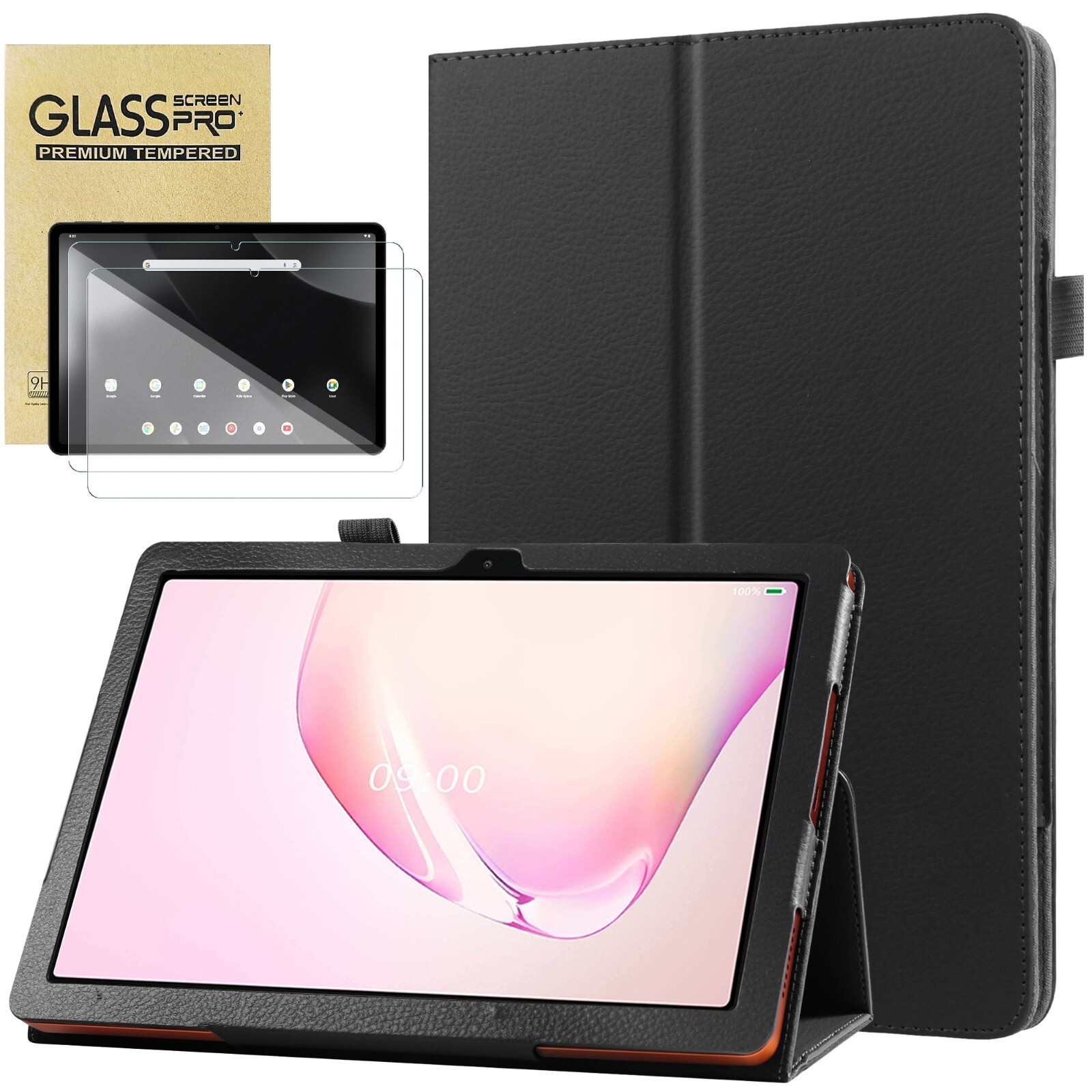 Onn 12.1 inch Tablet Pro Case 2024 Model 100146663 Cover/ Glass Screen Protector