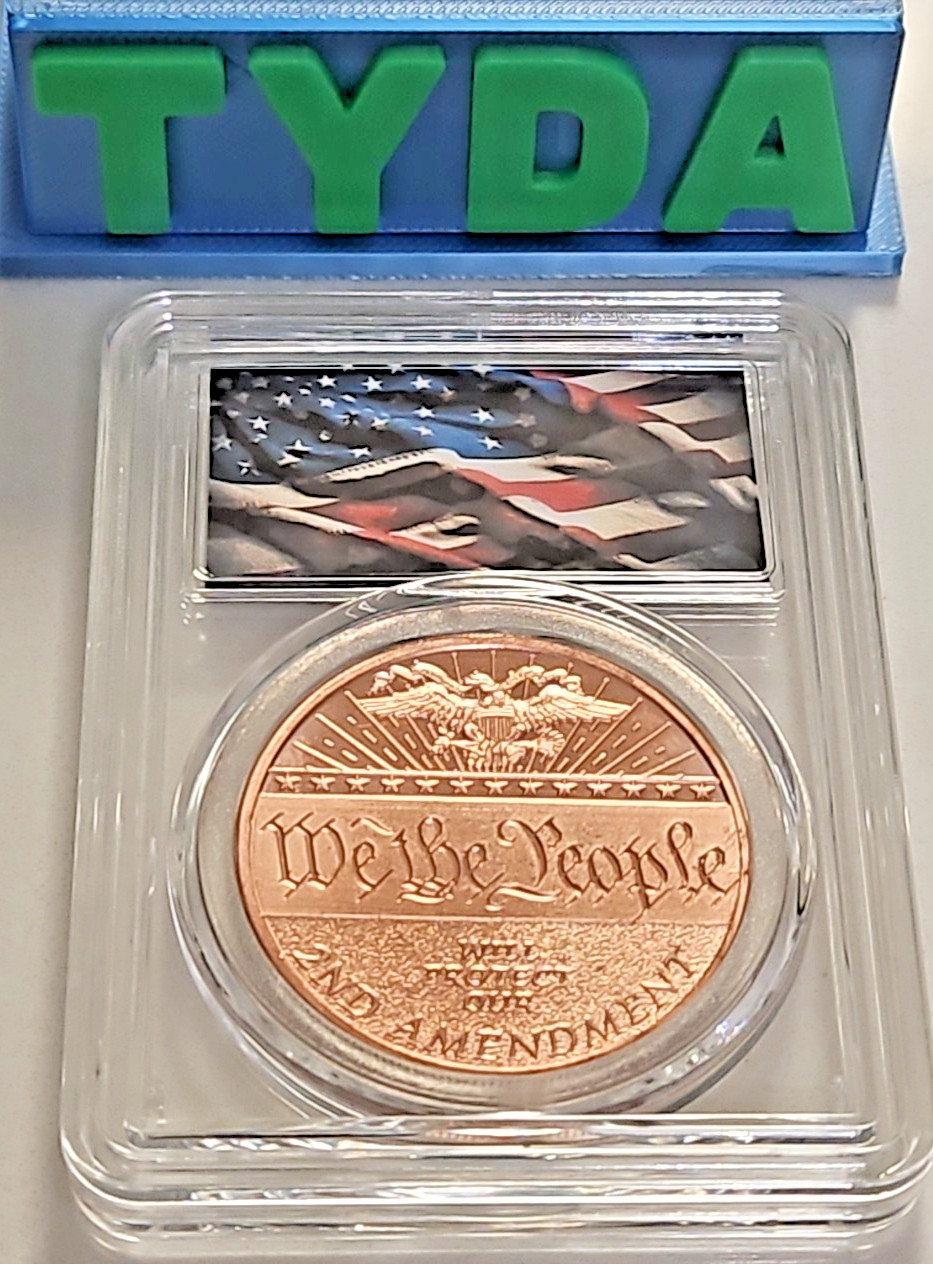 "The 2nd Amendment - We the People" 1 oz .999 Copper Round in Custom Slab