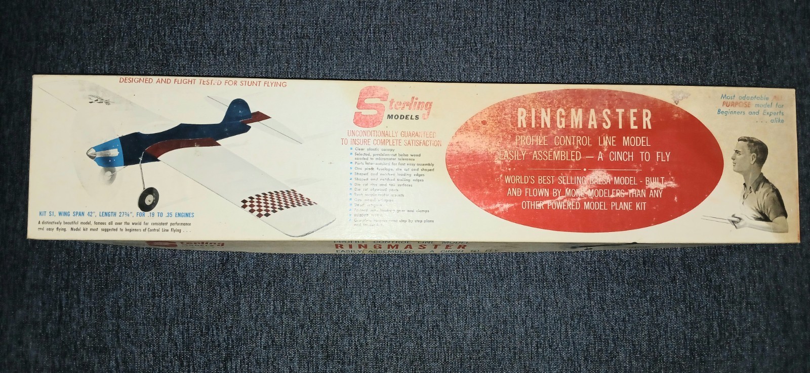 Sterling Ringmaster S1 C/L Model Plane Kit Vintage