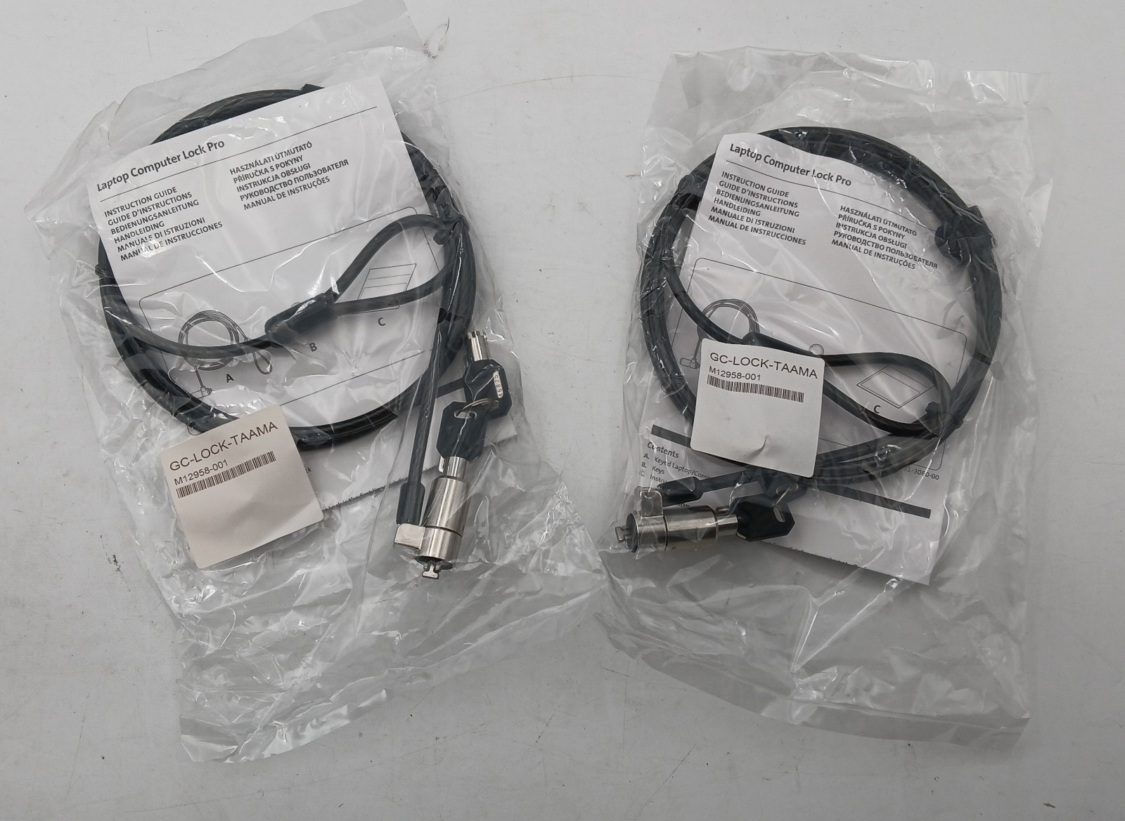 *LOT OF 43* Laptop Cable Lock Pro Round Key Black GC-Lock-TAAMA M12958-001