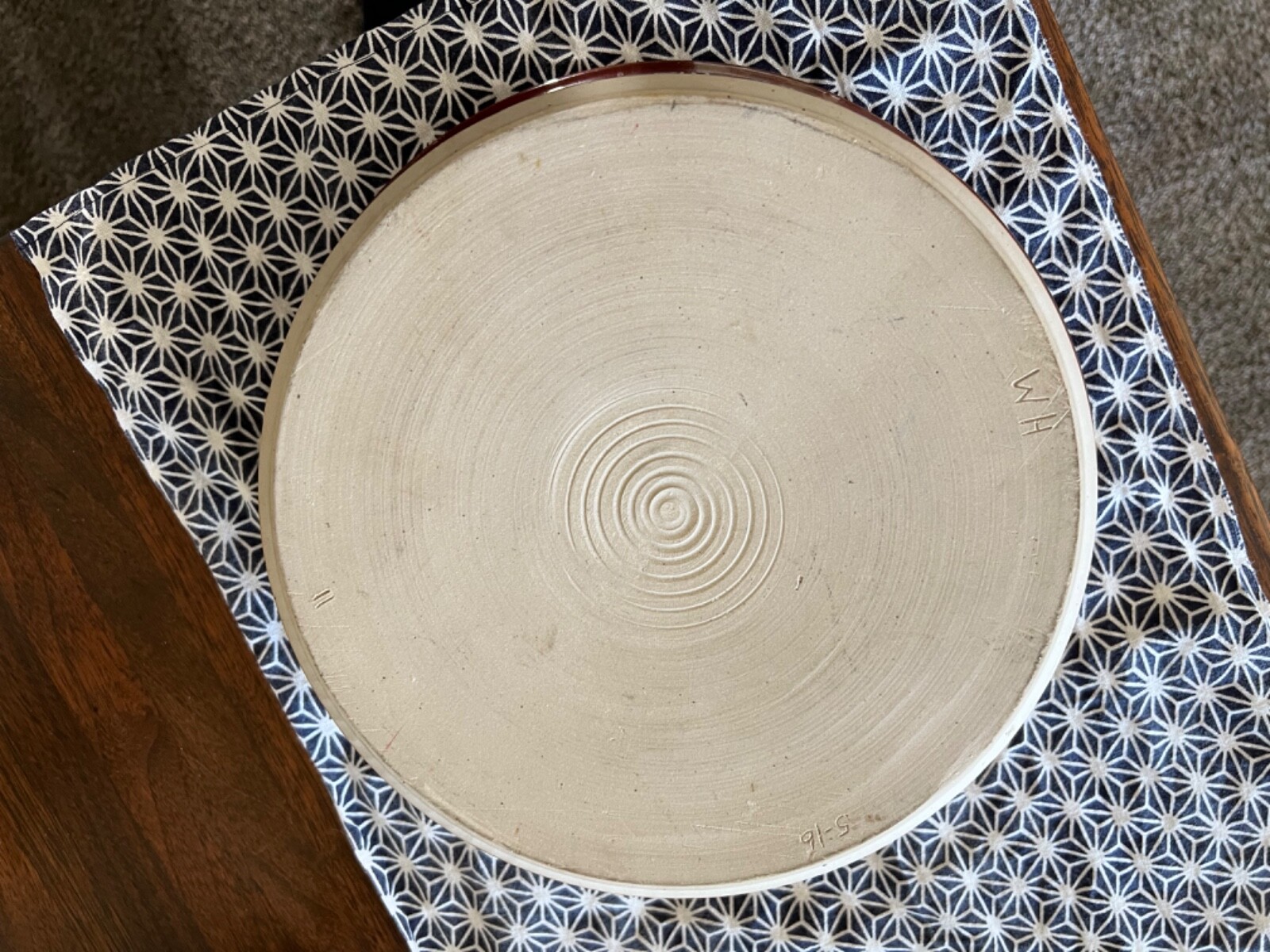 Abstract Studio Art Pottery Open Casserole 10.5” x 3”