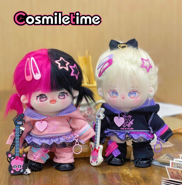 For Plush 20cm Doll Hot Girl Cool Guy Hoodie Clothes Outfits Cosplay Dress Up
