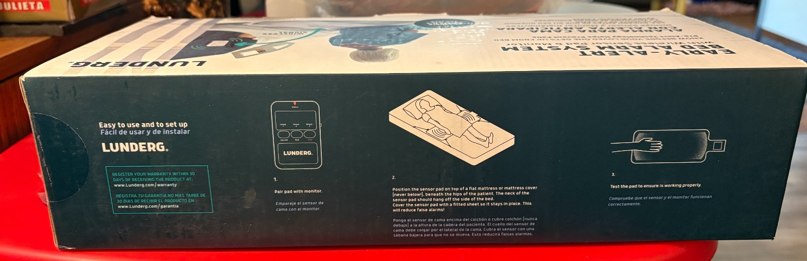 Lunderg Wireless Bed Alarm System Early Alert Sensor Pad Elderly Fall Prevention