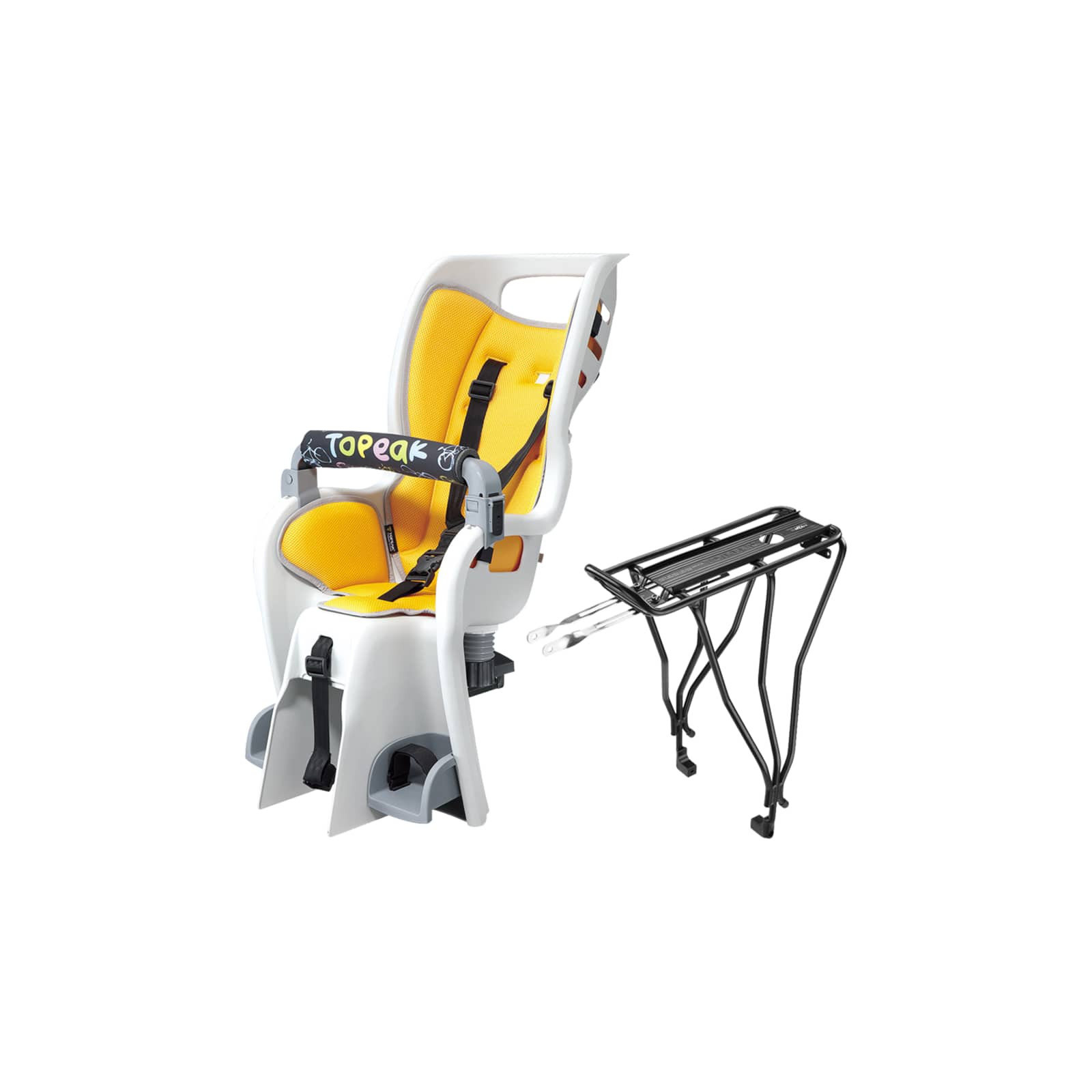 Topeak BabySeat II with BabySeat II MTX 2.0 29'˝' Disc Rack Black/Yellow NEW!