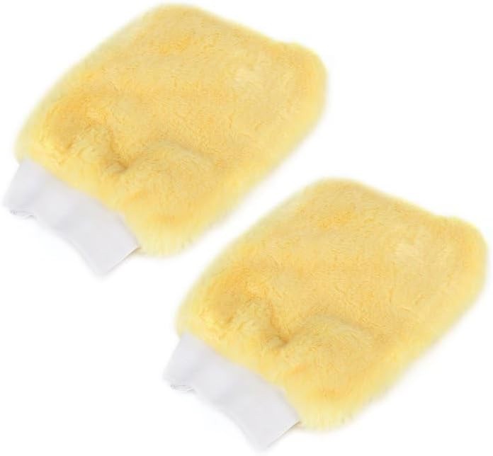 (2pack) Car Wash Microfiber Gloves Soft Thickened Wool Plush Car Cleaning Mitt