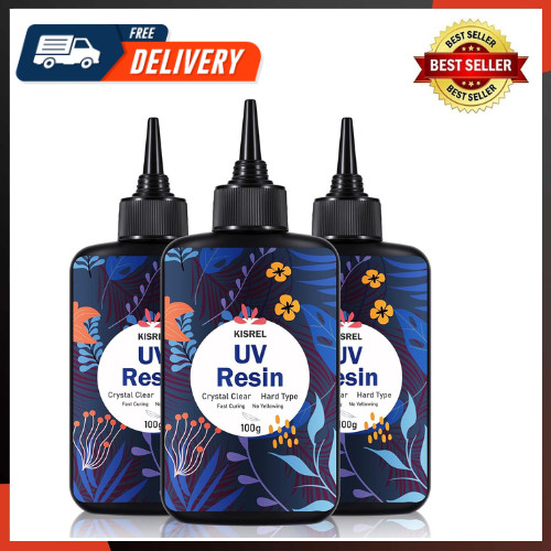 UV Resin 300G  Upgraded UV Resin Kit Hard Type Crystal Clear Ultraviolet Curing