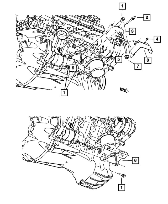 Genuine Mopar Engine Mount Bracket Right 4578052AB