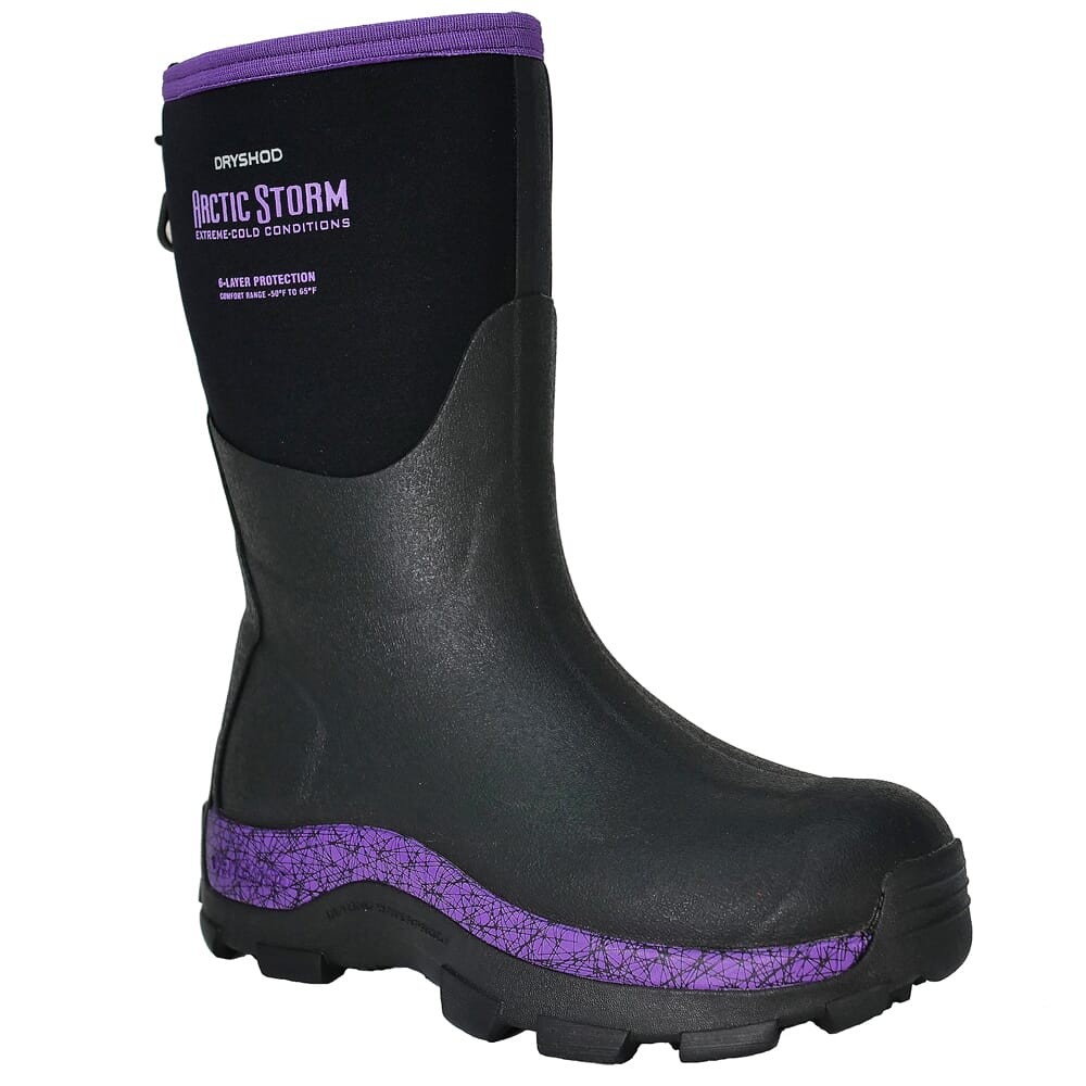 Dryshod Women's Arctic Storm Waterproof Boots, Black/Purple (ARS-WM-PP-W): NEW