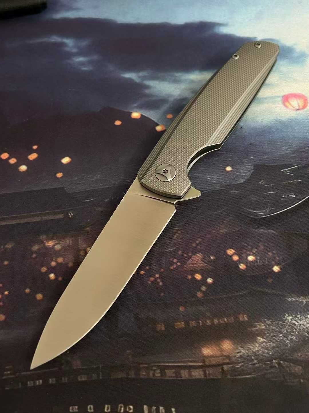 8'' New M390 Steel Blade TC4 T4C Handle Camping Outdoor Folding Tools VTF10