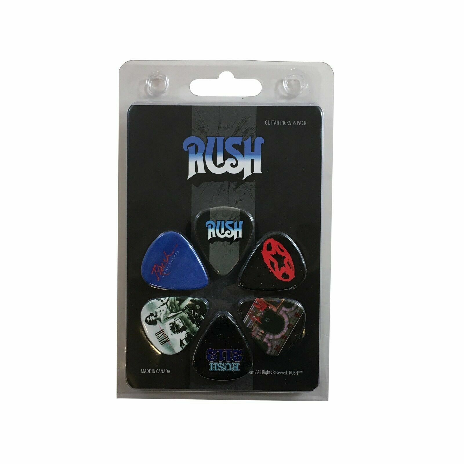 Rush Guitar Picks - Officially Licensed by Perri's  Pack 2 or Individual Display