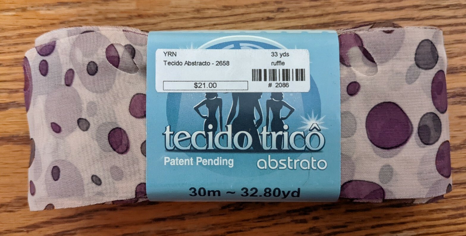 Circulo Tecido Trico Ruffle Ribbon - Abstrato patterns