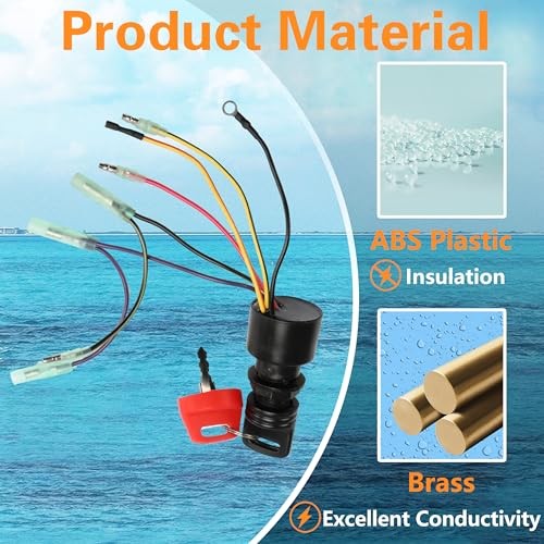 Boat Ignition Switch with 2 Keys Compatible with Mercury Sierra Mariner