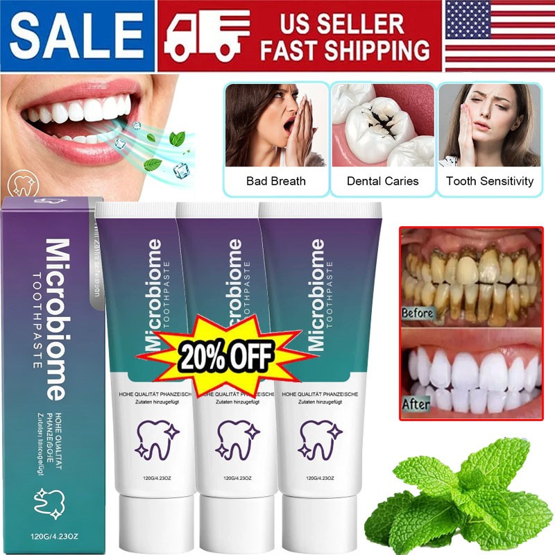 1-5PCS Microbiome Mint Flavor Gum Toothpaste Cleaning Toothpaste Sensitive Teeth
