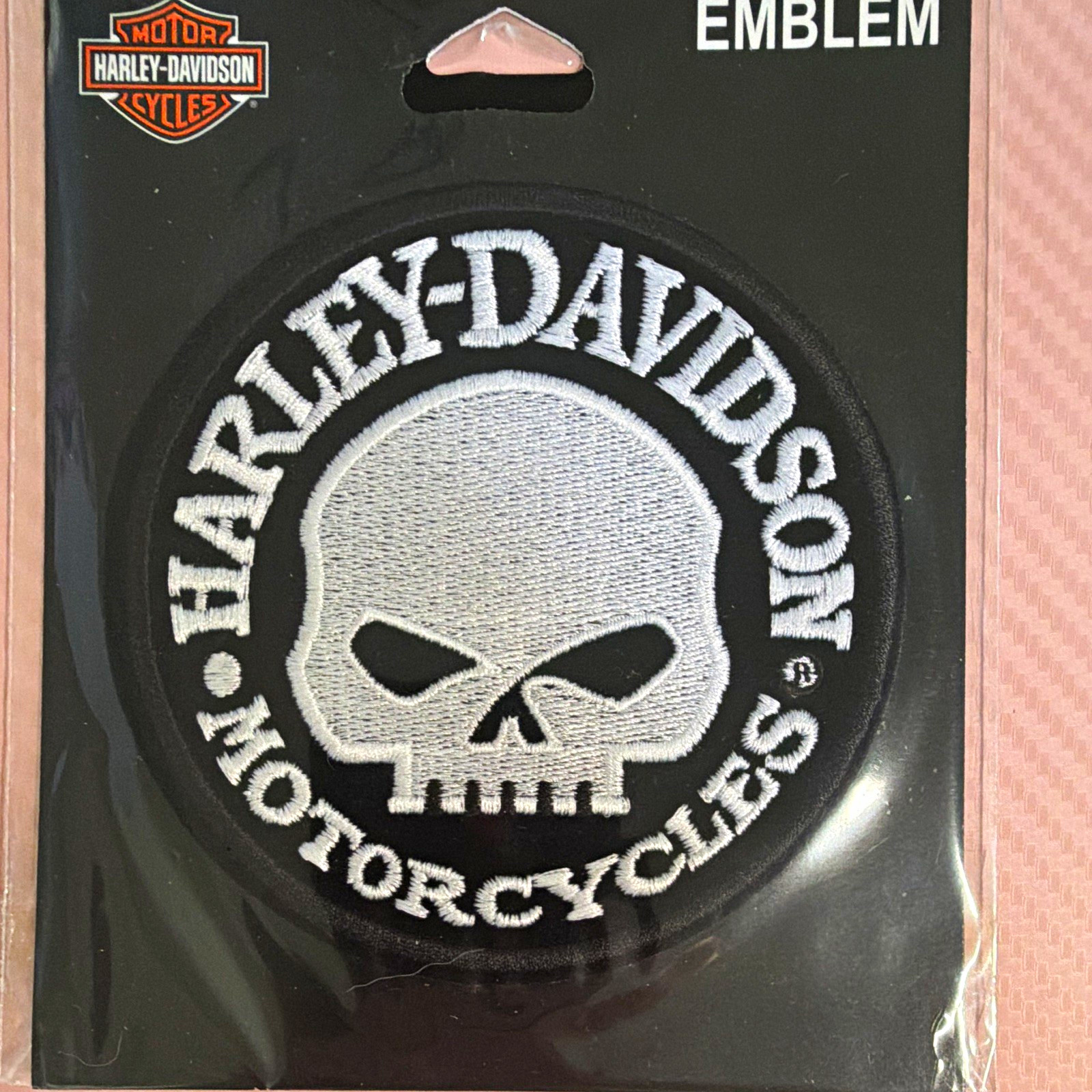 Harley-Davidson Motorcycles Skull Sew-On Patch Emblem EM1029882 Hubcap Emblem