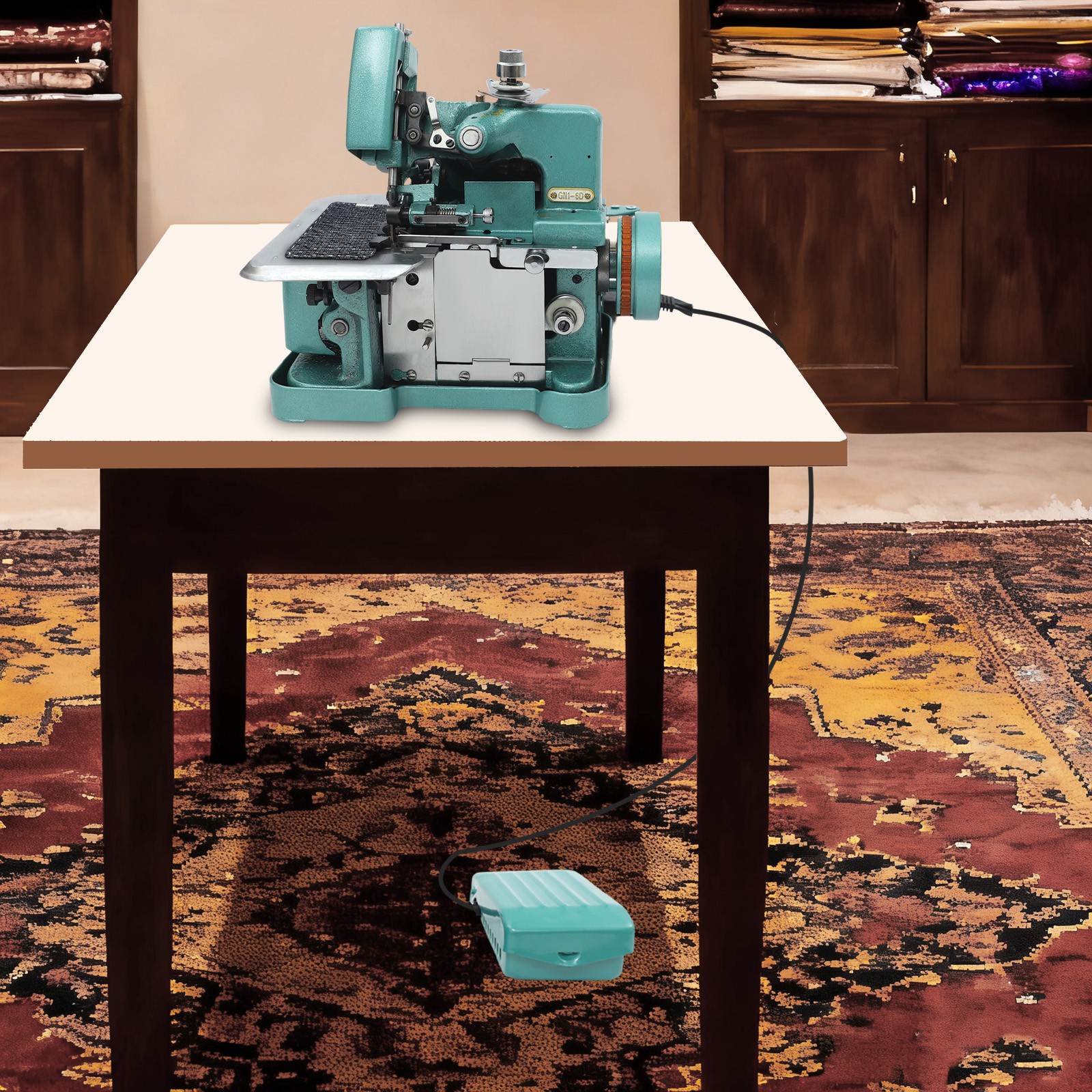 110V Green Overlock Machine, 150W Overlock Machine, Overedging Sewing Machine