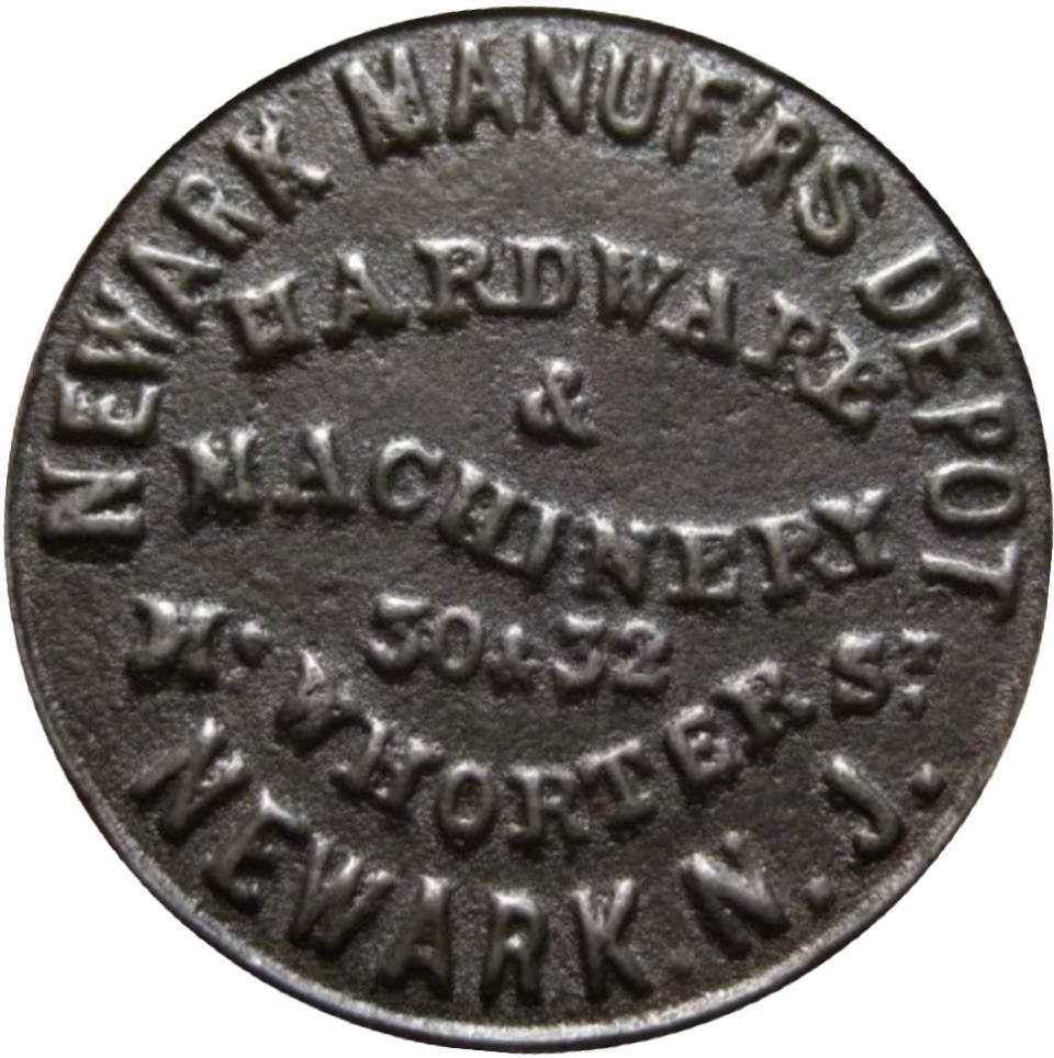 (1859) Newark NJ 27cs John Barnett Foundry Merchant Token Very Rare