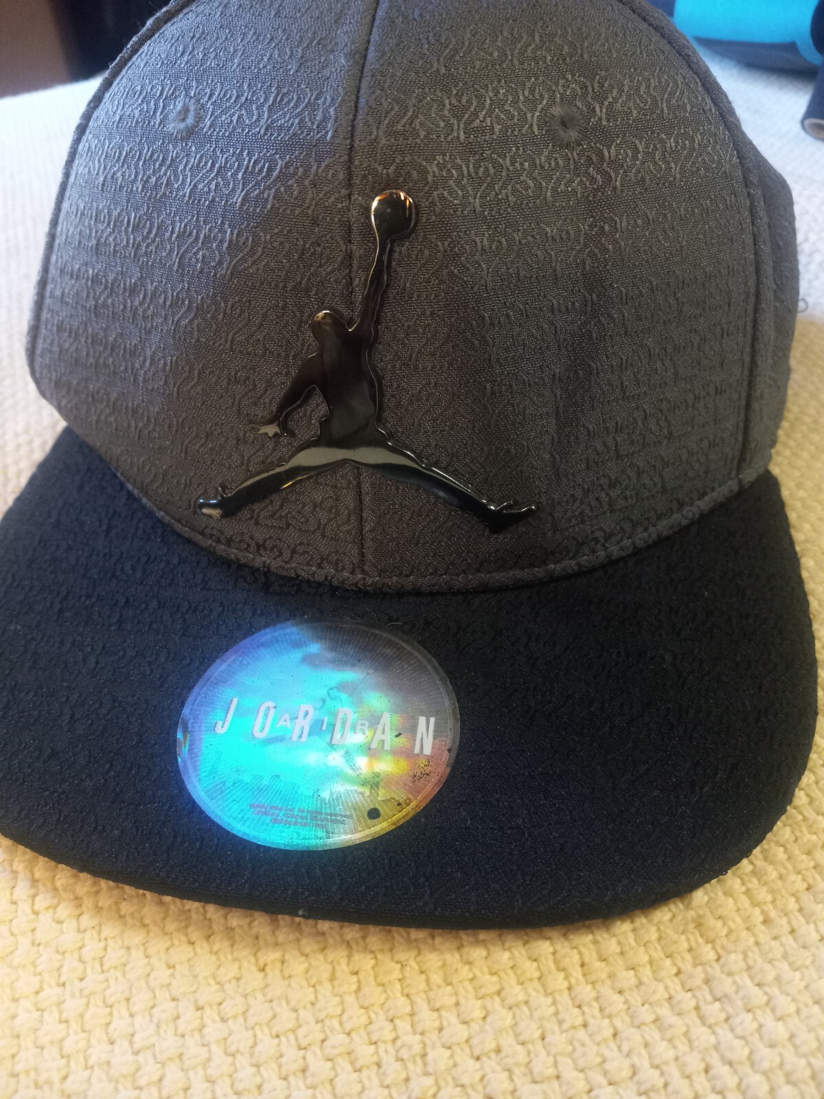 Michael Jordan Air Youth Size Hat Gray Black.    V4