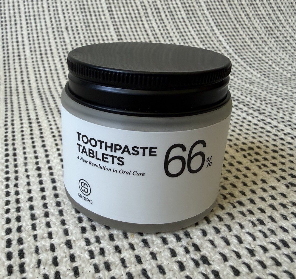 NEW SRRIPO 62 Cool Peppermint Toothpaste Tablets Fluoride Free Tabs Travel Sized