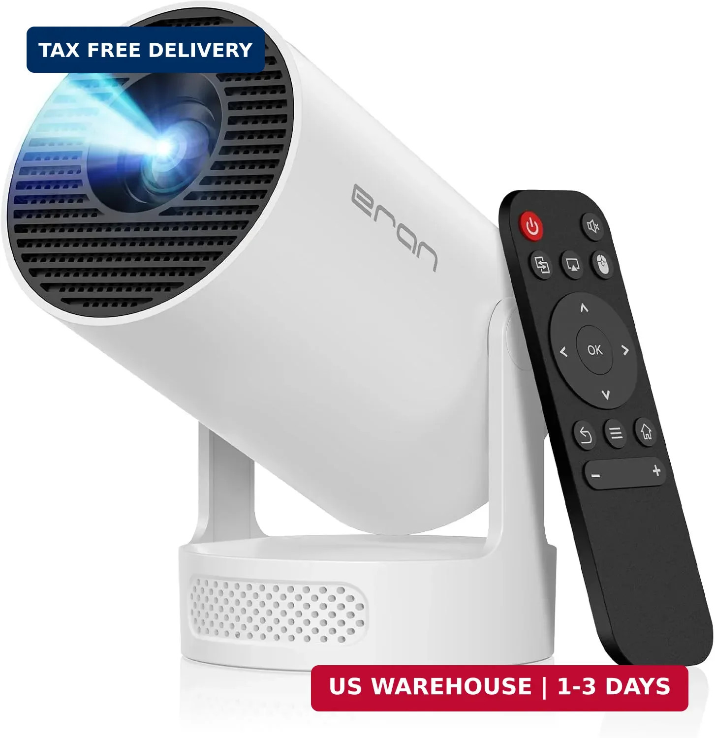 Mini Portable Projector with 4K Support, Bluetooth 5.4 WIFI6, 5watt Sound Base S