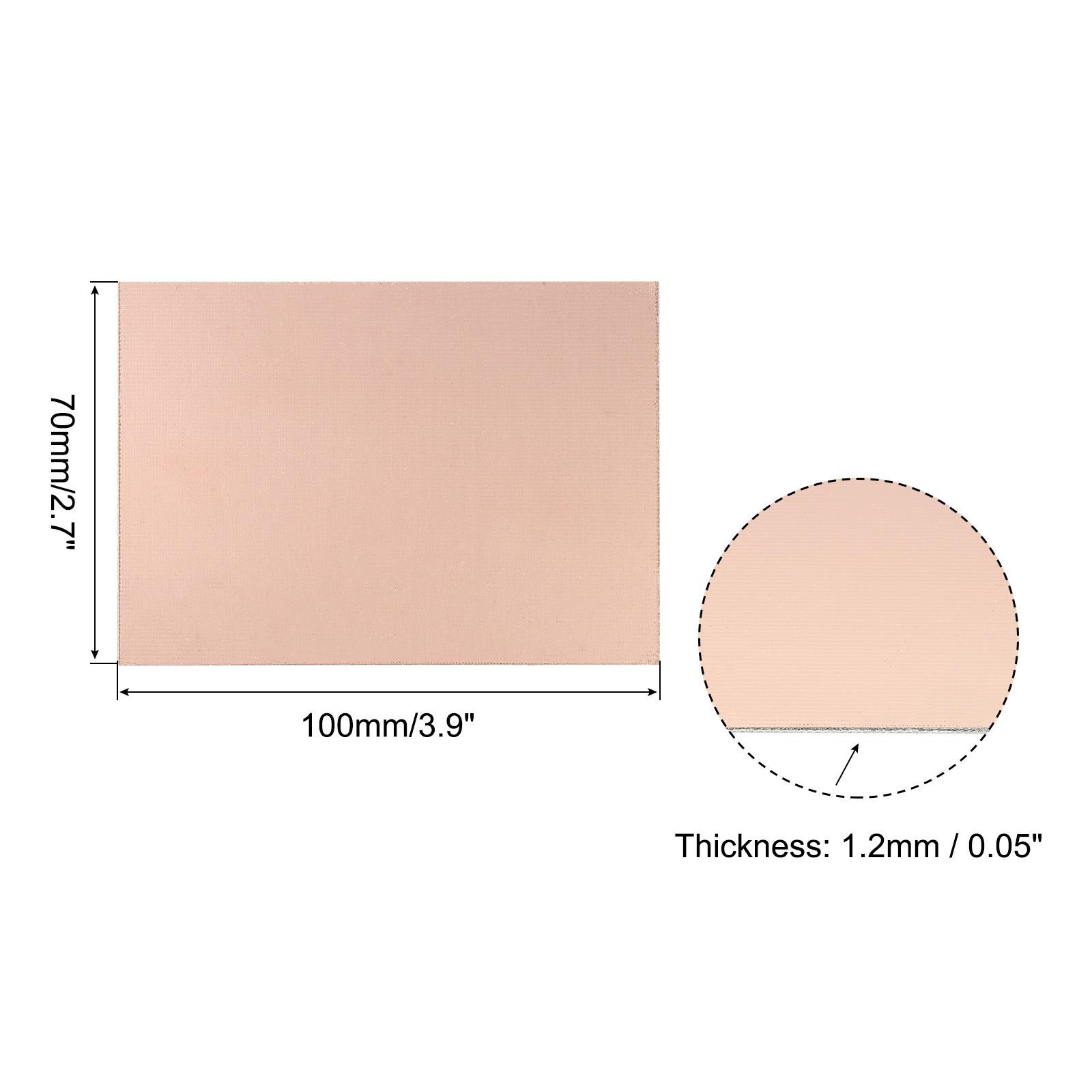 2Pcs FR4 Double Side Copper Clad, PCB Laminate Circuit Board 100 x 70 x 1.2mm