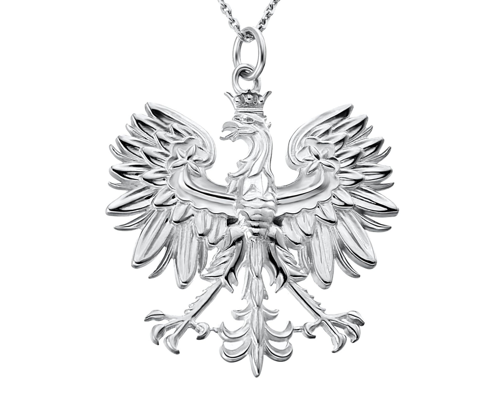 Polish Eagle Necklace Silver Pendant Poland Coat of Arms Handmade Jewelry