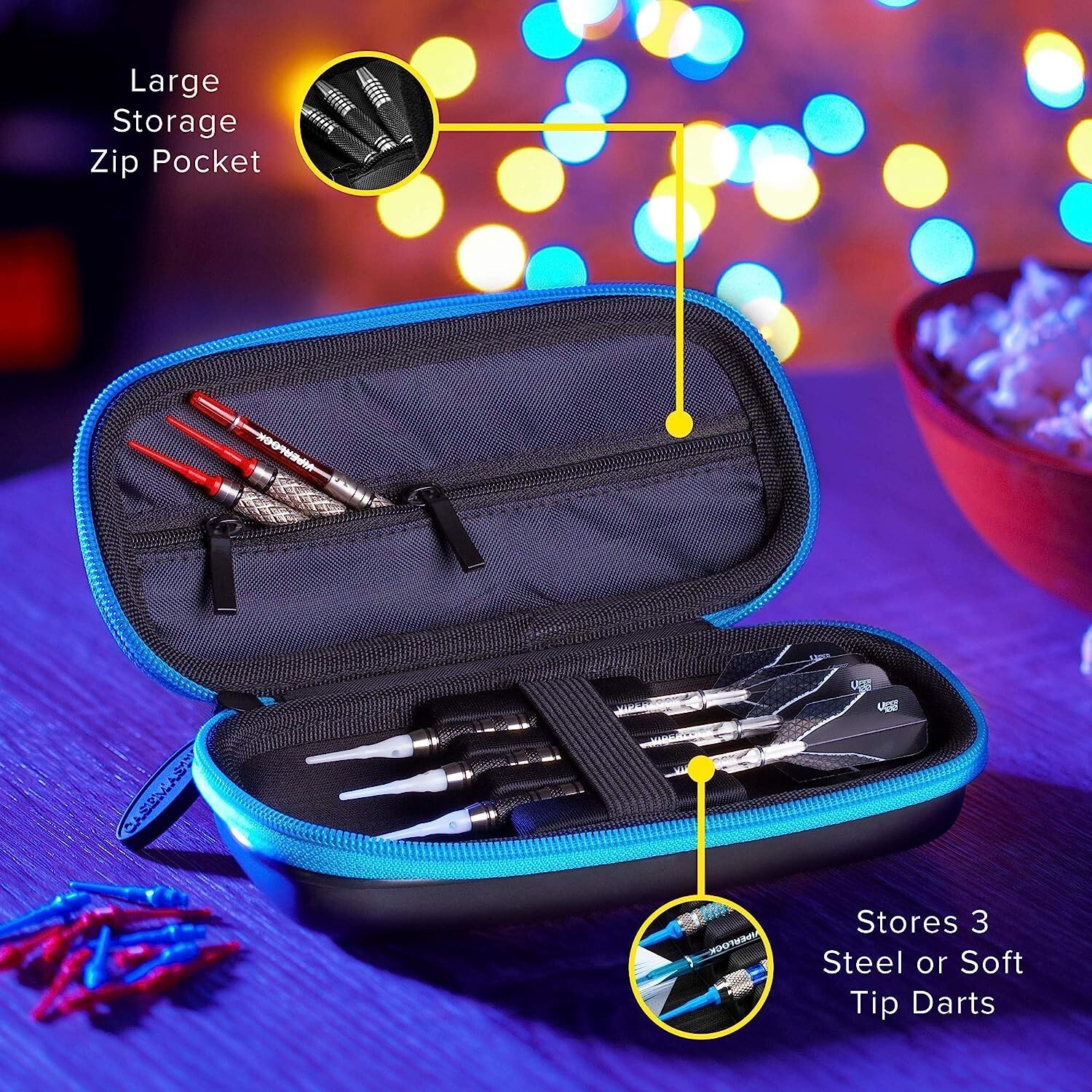 Casemaster Warden Dart Case for Steel and Soft Tip Darts, with a Tough EVA Foam
