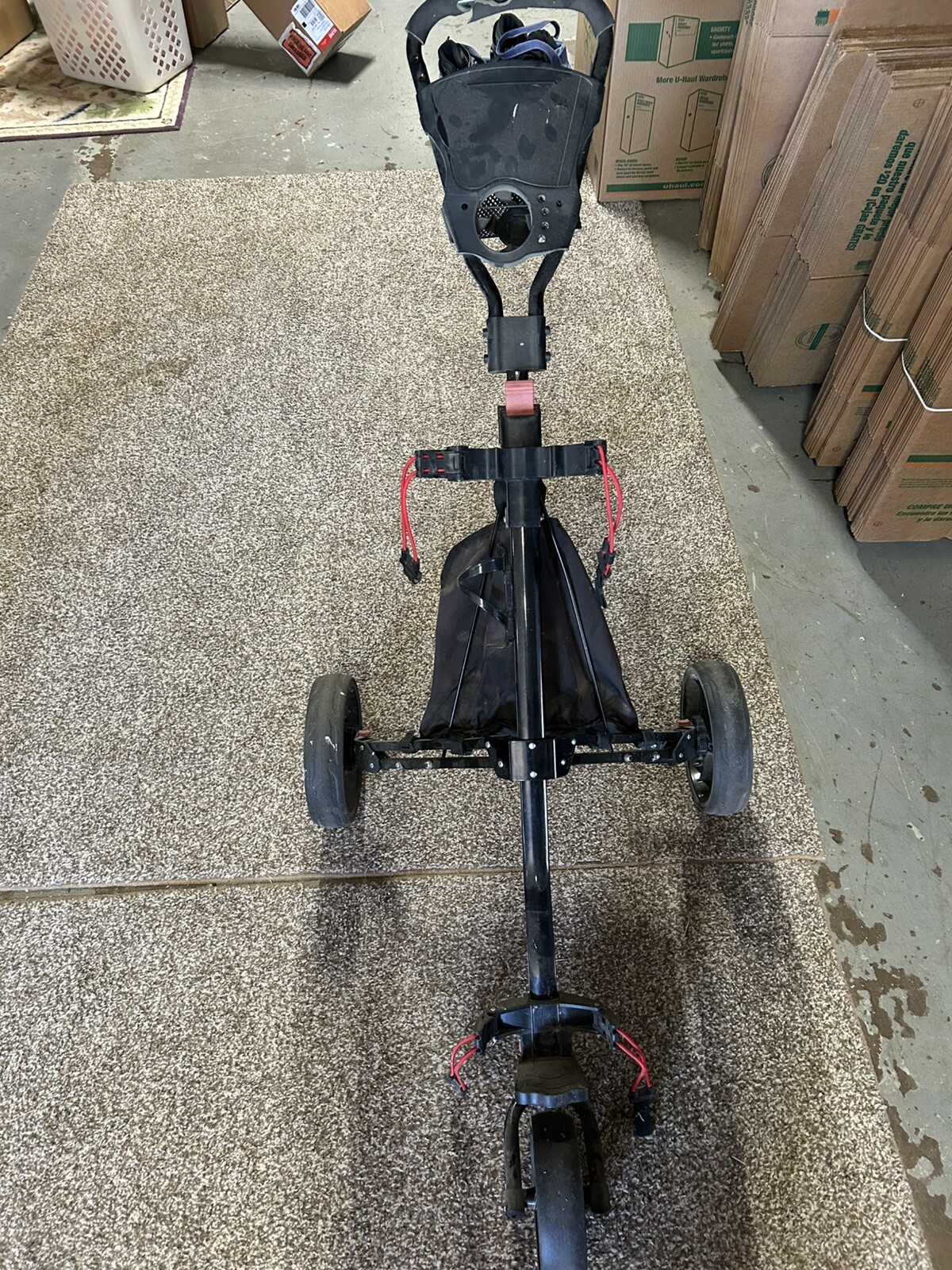 Golf push cart 3 wheel used Walking Golf Course Bag Strap