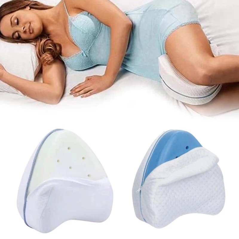 Memory Foam Leg Pillow Orthopaedic Firm Back Hips Knee Support Cushion White UK